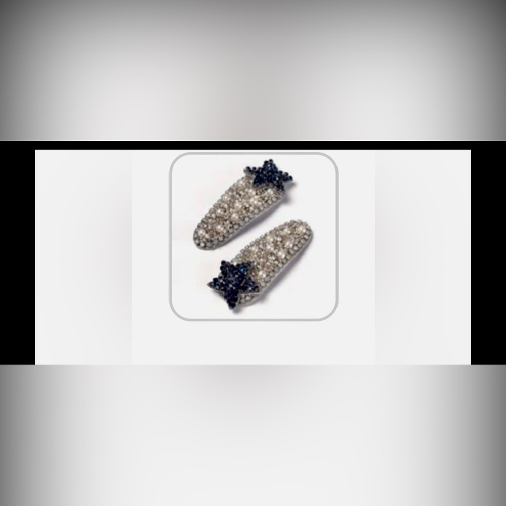 Deepa Gurnani - Starling Clip Set/Hair Clip (Navy) - Picture 3 of 5